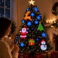 Smart Snowflake Led Christmas Smart Animated Tree Lights, 400 LED App Controlled Color ...