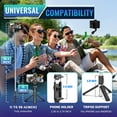 thumbnail image 6 of MUZPU Wireless Selfie Stick, Extendable Selfie Stick Tripod with Detachable Bluetooth Shutter Remote, Tripod for iphone and Phone Tripod, Black, 6 of 8