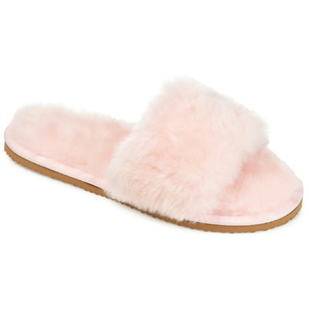 

Journee Collection Womens Dawn Comfort Insole Slip On Slide Open Toe Slippers