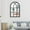 Black, variant on Elodie Arched Window Pane Mirror Acrylic Background for Bedroom Room Brown