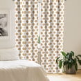 thumbnail image 2 of Ambesonne Walnut Window Curtains, Abstract Design Nuts Pattern, Each 28" W x 63" L, Almond Amber, 2 of 4