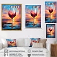 thumbnail image 4 of Designart "Sunset Silhouette of Shiraz Wine" Food & Beverage Canvas Wall Art - Traditional Red Wine Hallway Wall Art Decor, 4 of 6