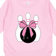 thumbnail image 3 of Inktastic Bowling Pins Coquette Bow Toddler Sweatshirt, 3 of 4
