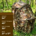 Pop Up Hunting Blind Single Person See Through Ground Blind, 270 Degree