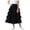 01 Black, variant on Girls Summer Layered Ruffle Lace Elegant Maxi Skirts, Casual Elastic High Waisted Cute A-Line Skirts for 3-14 Years