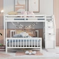 thumbnail image 2 of Bellemave Twin Over Full Bunk Beds with Stairs, Wooden Storage Stairway Bunk Beds Can be Divided into Loft Beds and Platform Bed, No Box Spring Needed (White), 2 of 8