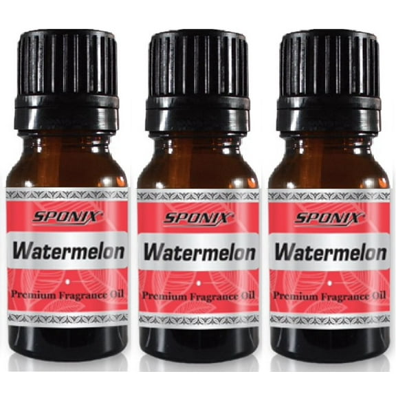 Watermelon Fragrance Oil 10 ml / 0.33 oz - 100% Pure by Sponix Made in USA Pack of 3