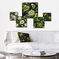 thumbnail image 2 of Designart "Dahlia Sanctuary Damask" Floral Wall Art Set Of 5 - Beige Cottage Living Room Metal Art Set, 2 of 6