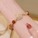 thumbnail image 3 of New Jade Rabbit Bracelet Female Niche Design Rabbit Jade Red Agate Elastic Rope Hand Beaded Girlfriend, Girlfriends, Mother Birthday Gift, 3 of 5