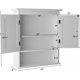thumbnail image 3 of Gabinete de pared para baño moderno con compartimento abierto y estante ajustable - Botiquín de pared para cocina, sala de estar, lavadero - Inodoro con almacenamiento de madera sobre lavabo, 3 of 6