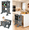 Grey, variant on Toddler Tower Foldable, Animal Magnets Learning Kids Kitchen Step Stool, 4-in-1 Toddler Standing Tower with Blackboard, Anti-Tip Safety Feet, Foldable Wooden Helper for Ages 1–4 (CPC Certified)