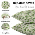 thumbnail image 4 of Waterproof Throw Pillow Covers Set of 2, 24x24 Inch Botanical Leaves Decorative Pillowcases Outdoor Pillow Slip Cushion Covers Set for Couch Tent Spring Green Garden Pastoral Plant, 4 of 7