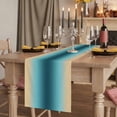 thumbnail image 2 of Table Runners 60 Inches Long Dress Scarves, Turquoise Yellow Ombre Farmhouse Kitchen/Dining Table Runner, Small Coffee Tablerunners, Farmhouse Modern Gradient Art 13x60 Inch, 2 of 9