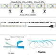 thumbnail image 3 of LASJPOB-USB Red 620-625nm LED Strip Light 5V USB Powered 13.12ft/4M 240LEDs Flexible SMD2835 High Brightness No-Waterproof IP20 LED Tape Lights(2pcs x 6.6ft), 3 of 4