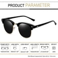 thumbnail image 4 of Joopin Lentes de Sol Semirimless Negros Polarizados UV400, 4 of 6