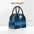 thumbnail image 2 of Fotbe Night Sky Moon Dolphin Bolsa de Almuerzo con Estampado, Lonchera Aislada, Contenedor de Comida Reutilizable Tipo Cooler a Prueba de Fugas, 2 of 6