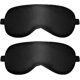thumbnail image 1 of lote De 2 Masque De Nuit(noir), Masque De Sommeil En Soie Ultra-douce Masque Des Yeux Cache Yeux Pour Dormir Anti-lumire Avec Sangle Lastique Rglab, 1 of 5