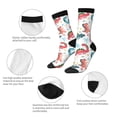 thumbnail image 3 of Fuzoiu Dinosaur Print Athletic Crew Socks for Men & Women,Casual Crew Socks,Above Ankle Crew Socks for Business, Casual, 3 of 6