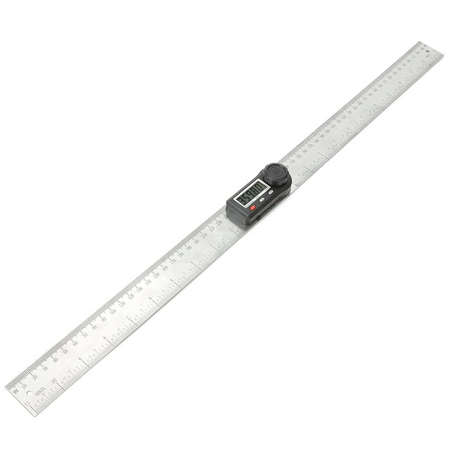0-360° Angle Ruler, Angle Meter, Clear And Easy To Read Scale Is Engraved By A Machine Stainless Steel With A Locking Knob For Workshop Wood Work 300mm