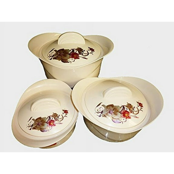 Milton Regalia 3-Piece Hot Pot Keep Warm/cold Insulated Casserole Gift Set with Stainless Steel Insert