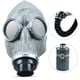 thumbnail image 2 of Respirador de cara completa, cubierta para la cabeza, mufla bucal de seguridad para pintura química en aerosol, defensa de Gas (respirador, manguera de 0,5 M, recipiente n. ° 1), 2 of 10