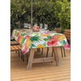 thumbnail image 3 of Outdoor Tablecloth with Umbrella Hole for Patio/Picnic/Party/Camping, Summer Pineapple Waterproof Table Cloth Rectangle Table Cover Washable, Tropical Fruits Lemon Watercolor (52"x 70"), 3 of 8