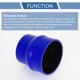thumbnail image 4 of Ofertas Únicas 1 Juego 89mm/3.5"-102mm/4.02" Longitud 102mm/4.02" Manguera de Silicona Azul para Automóvil con Abrazaderas Manguera de Protuberancia Refrigerante Universal, 4 of 7