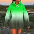 thumbnail image 2 of YUGYXL Oversized Hoodies for Women Plus Size Drawstring Graphic Hoodie Loose Preppy Sweatshirt with Pocket Womens Pullover Green M, 2 of 5