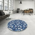thumbnail image 3 of Ahgly Company Indoor Square Patterned Blue Novelty Area Rugs, 6' Square, 3 of 6