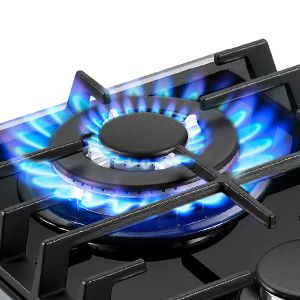 Amzgachfktch 2 Burners Gas Cooktop Stove Oven 12 inch Stainless Steel NG/LPG Convertible Easy Clean