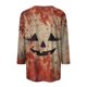 thumbnail image 5 of Camiseta de Halloween de terror para mujer con estampado espeluznante de 'Ayuda', camiseta informal de manga corta para fiesta de Halloween, 5 of 5