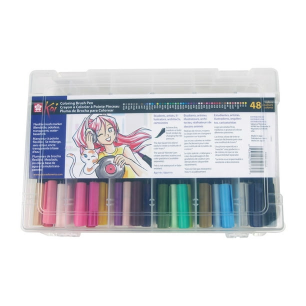 Netjes Winst Doe het niet Sakura Koi Coloring Brush Set, 48-Colors - Walmart.com