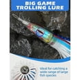 thumbnail image 3 of BLUEWING 12in Wave Striker Big Game Trolling Lure Saltwater Fishing Lures with Mono Fishing Line for Wahoo Tuna Marlin Mahi Mahi C1, 3 of 8