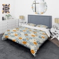 thumbnail image 3 of Designart 'Retro Hexagon Pattern IX' Mid-Century Modern Duvet Cover Set, 3 of 4