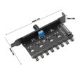 thumbnail image 3 of 12V 3Pin 4Pin 1 Knob 8 Channel Fan Speed Controller Stable and Accurate with Screws for Computer CPU Chassis SATA Interface, 3 of 3