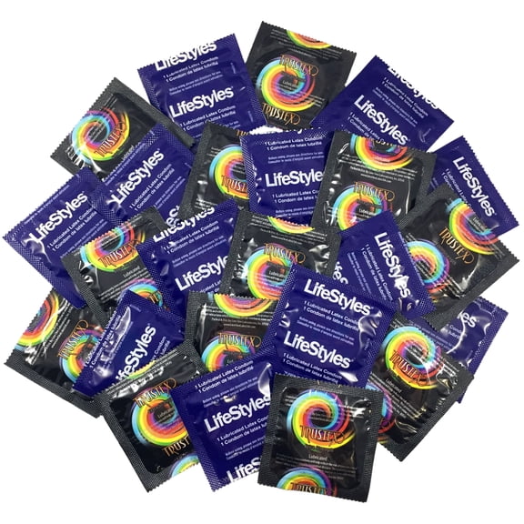 Extra Strength Combo Pack   Brass Lunamax Pocket Case, Lifestyles & Trustex Strong Latex Condoms-12 Count