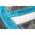 thumbnail image 4 of Planet Rugs Shaggy Plush Rug 5'2" x 7'5" Modern Turquoise Abstract Pattern, 4 of 8
