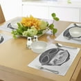 thumbnail image 4 of Ambesonne Sloth Place Mats Set of 4, Biker Hipster Animal, Standard Size, Grey Black, 4 of 6