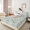 thumbnail image 4 of Homewish Teens Wildlife Rabbit Deer 4-Piece Full Size Sheets,Floral Butterfly Dragonfly Bed Sheets,Chic Flowers Lightweight Sheet Sets,Microfiber Bedroom Decor, 4 of 7