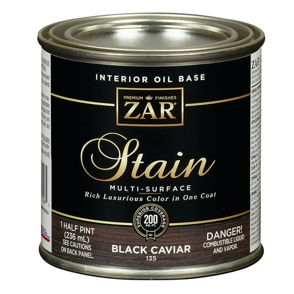 2-Pack of 1/2 pt UGL 13506 Black Caviar Zar Interior Oil-Based Wood Stain