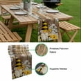 thumbnail image 5 of Daisy Floral Table Runner - 48 Inch Long, Kitchen Dining Table Runner Dresser Scarves, Farmhouse Wood Grain Bee Gnomes Flowers Farmhouse Decor for Coffee Tables Wedding Party Banquet, 5 of 8