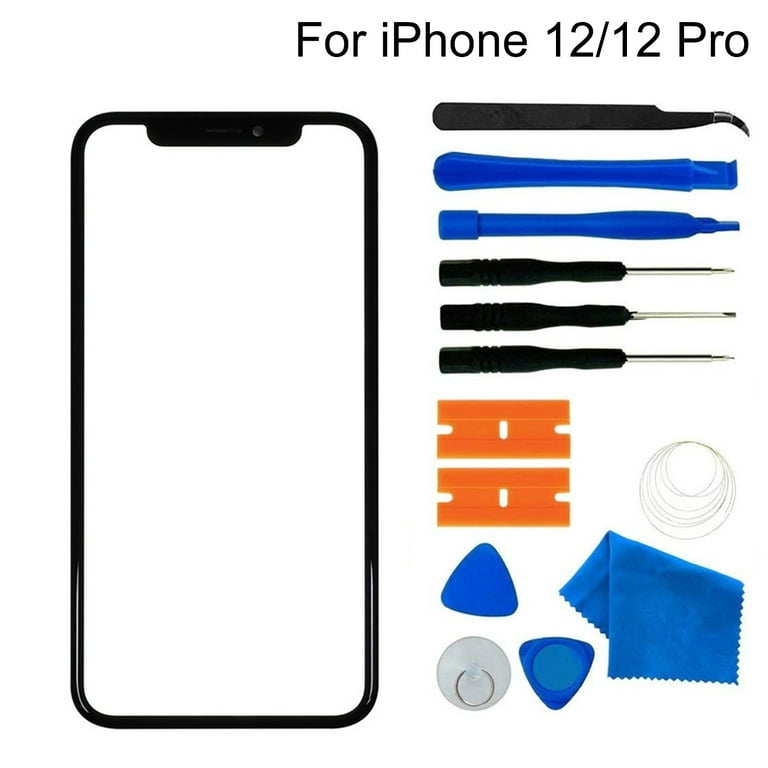 Xwq Front Outer Lens Glass Screen Replacement Repair Tool Kit for iPhone 12 Pro Max, for iPhone x (10)