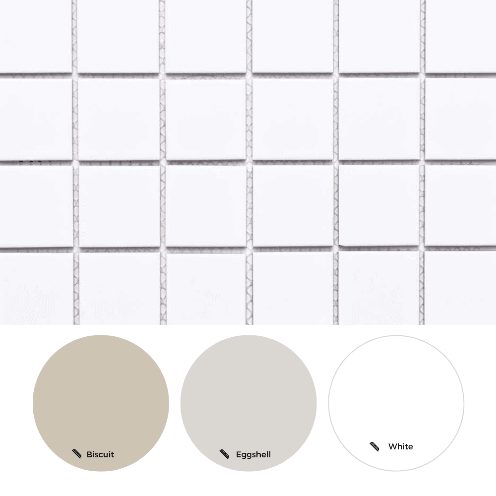 The Tile Life Cube 12" x 12" White Matte Porcelain Mosaic Floor and Wall Tile 11-Piece