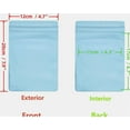 thumbnail image 2 of 50pcs Resealable Opaque Black Ziplock Bags, Reusable Flat Small Mylar Bag, Aluminum Foil Sample Bags with Matte Color Packaging for Food Storage (Sky Blue, 4.7"x 7.9"), 2 of 3