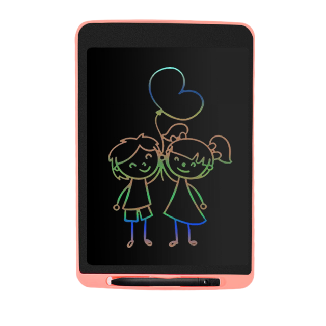 Tablette d'Écriture LCD 10 Pouces Doodle Écran Coloré et Tapis de Dessin, Tablettes de Dessin Effaçables et Réutilisables, Jouets Éducatifs et d'Apprentissage pour les Garçons et les Filles de 3 4 5 6 7 8 Ans (Rose)