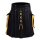 thumbnail image 3 of Hombres Cortos Pantalones Cortos Fastener Sólido Falda Plisada con Bolsillos Moda Casual, 3 of 4