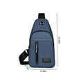 thumbnail image 3 of TUTUnaumb Strap Bag Crossbody Backpack With USB Hole With Headphone Hole Strap Backpack Hiking Backpack Multipurpose Crossbody Chest Bag-Blue, 3 of 7