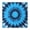Blue Tie Dye, variant on Rainbow Tie Dye Mandala Pattern Square Fitted Tablecloth with Elastic Edge,Square Table Cover,Washable Elastic Table Cover for Home Kitchen Party Decor 34"x34"