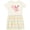 Natural with Stripes, variant on Inktastic Ohio Girl Girls Toddler Dress