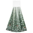 thumbnail image 2 of Wobogo Winter Green Pine Tree Hand Towel Set of 2 Absorbent for Kitchen and Bathroom With Velcro Hanging Loop 18.2×14in, 2 of 7